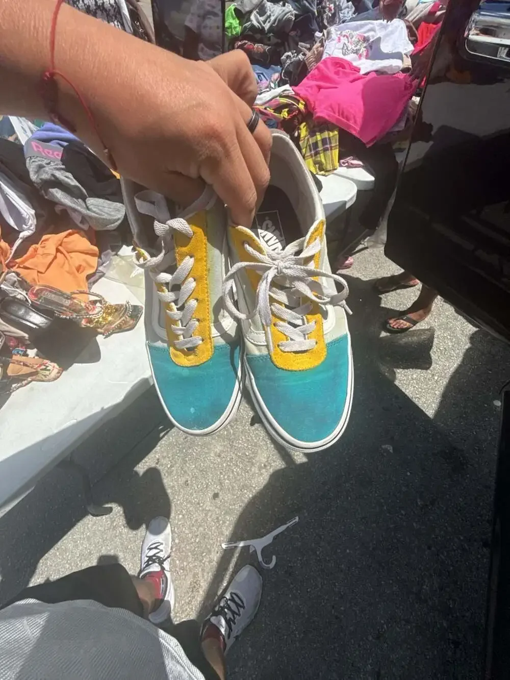 VANS Old Skool Classic Canvas Suede Skate Shoes Multicolor Sneakers Size 8.5